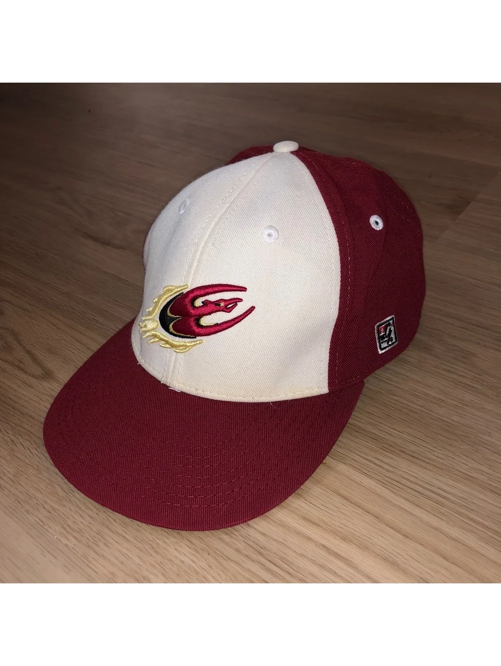 ELON UNIVERSITY PHOENIX THE GAME FITTED PRO HAT RED WHITE SIZE 7 1/2 FLEX FIT